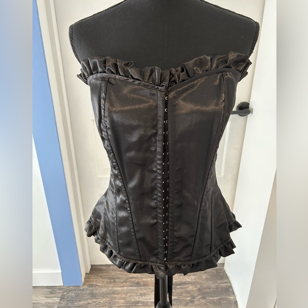 HELL BUNNY | Black Satin Corset
